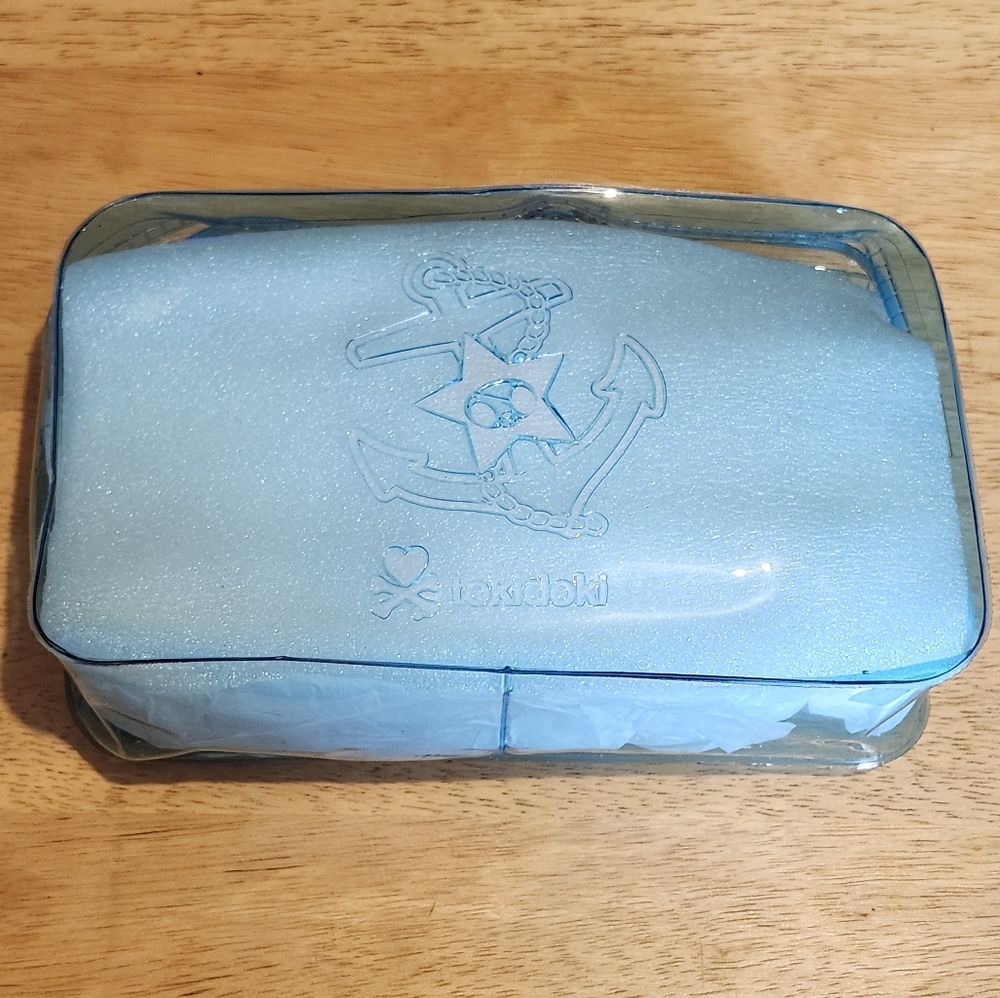 *4 for $30* Tokidoki Clear Blue Makeup Pouch - Nautical